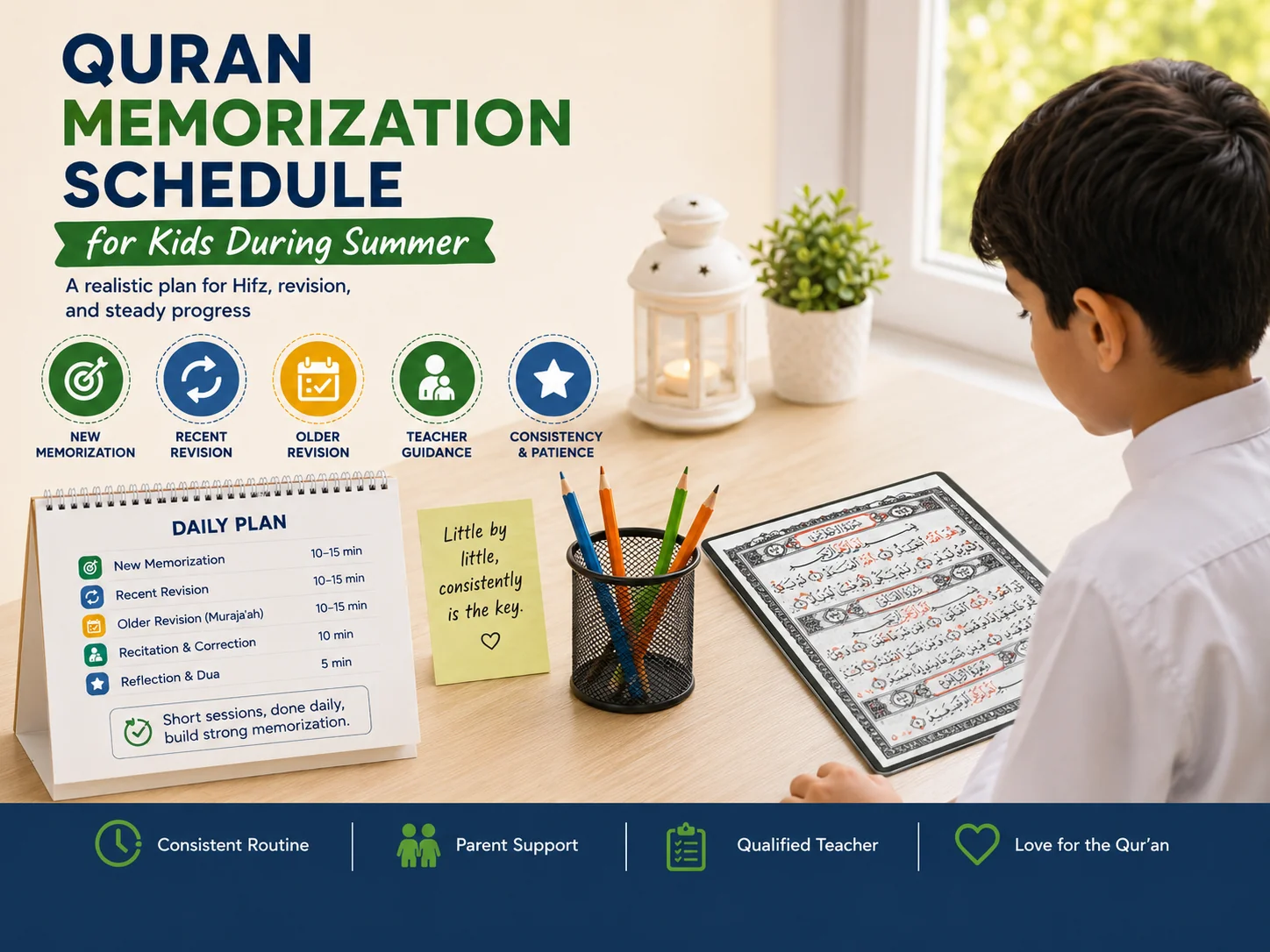Quran Memorization Schedule for Kids During Summer